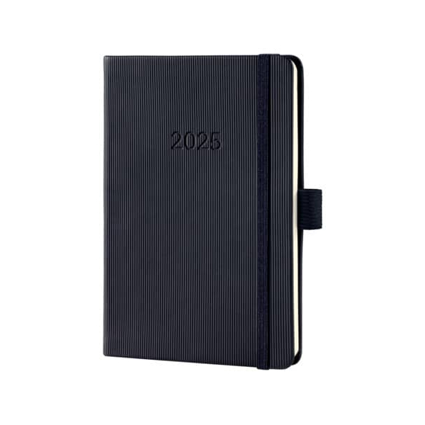 9 Stück Sigel Buchkalender C2515, schwarz, links Woche / rechts Notizseite / 2 Seiten, 20,8x15,1cm (A6), 2026 4004360780974 Sigel