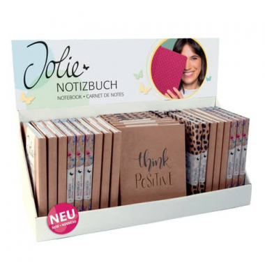 Notizbuch SF529, Jolie Pure Positivity, braun, A5, sortiert, 100g, 96 Blatt / 192 Seiten