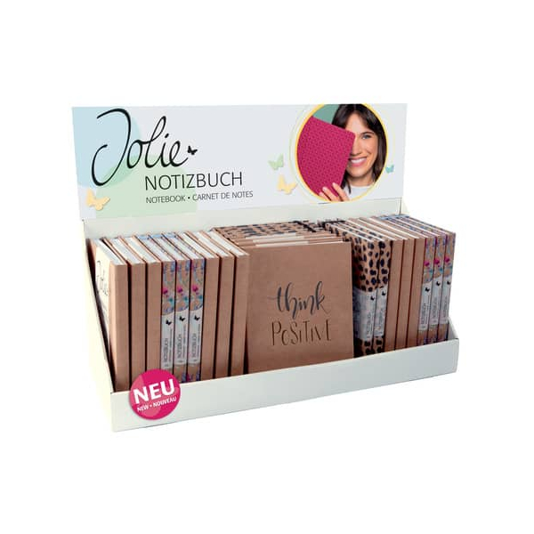 Sigel Notizbuch SF529, Jolie Pure Positivity, braun, A5, sortiert, 100g, 96 Blatt / 192 Seiten 4004360781605 Sigel 24 Stück