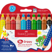 Farbstifte-Set Grippy, 110624, farbig sortiert, dreikant, ergonomisch, Packung