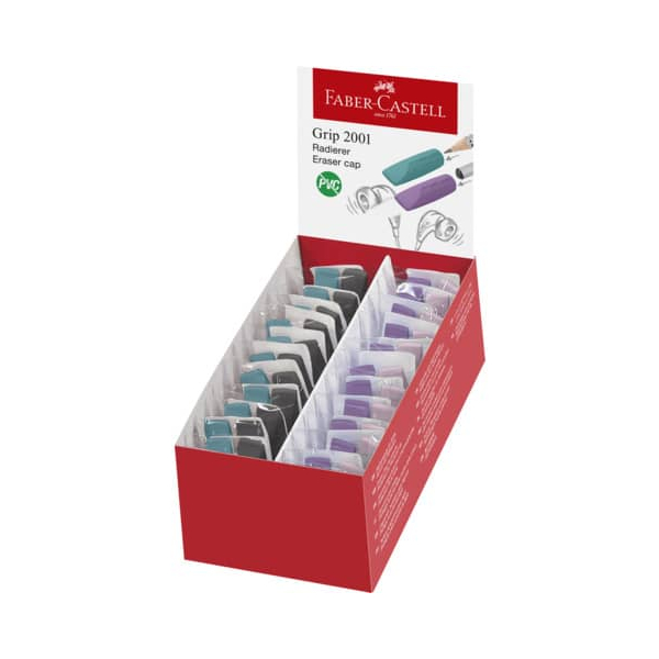 24 Stück Faber-Castell Radierer Eraser Cap RollOn Grip 2001 4005401871736 Faber-Castell
