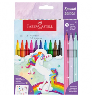 Faserschreiberetui 10+3ST Einhorn
