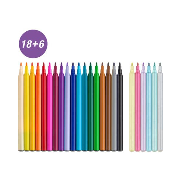 4005405542212 - AKTION FABER-CASTELL Einhorn Filzstifte farbsortiert 18 St + GRATIS Einhornsticker