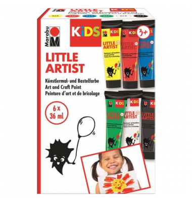 Bastelfarbe Little Artist 6ST sortiert