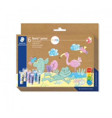 Fingerfarben 6ST Pastell sortiert