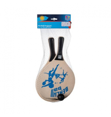 Beachball-Set Holz natur