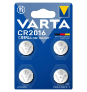Knopfzellen-Batterie CR2016 4ST silber