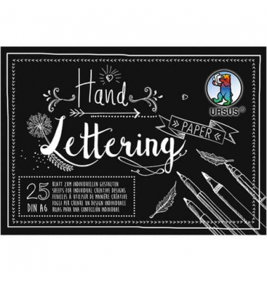 Handlettering Paper Block A6 25BL schw.