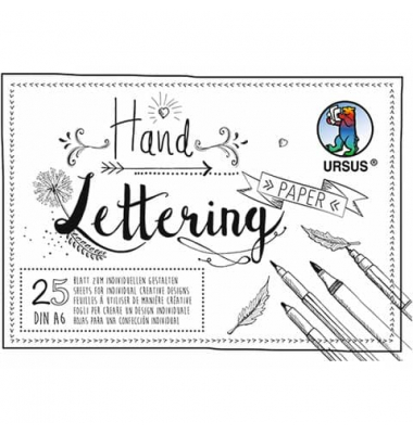 Handlettering Paper Block A6 25BL weiß