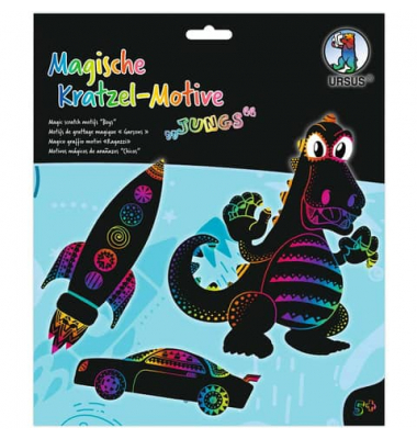 Bastelset Magische Kratzelmotive Jungs