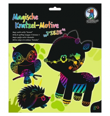 Bastelset Magische Kratzelmotive Tiere