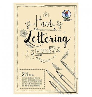 Handlettering Paper Block A4 25BL creme