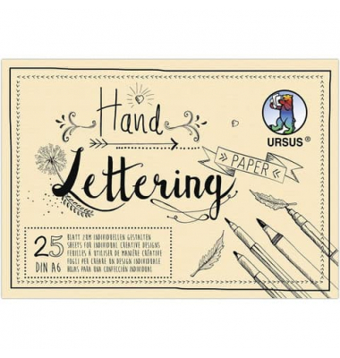 Handlettering Paper Block A6 25BL creme