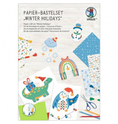 Papier-Bastelset Winter Holidays