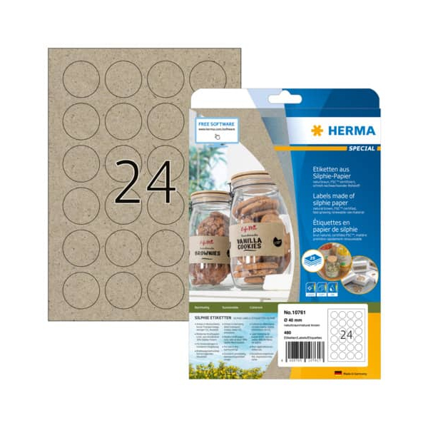 4008705107617 - Special 10761 naturbraun Ø 40mm rund 4008705107617 Herma 4008705107617 - Special 10761 naturbraun Ø 40mm rund 4008705107617 Herma