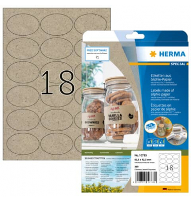 Special 10763, naturbraun 63,5x42,3mm, oval, 