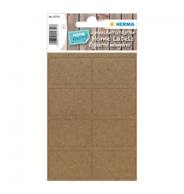 Haushaltsetikette Silphie 25x40mm braun