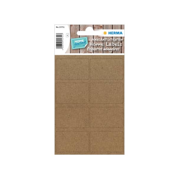 10 Stück Herma Haushaltsetikette Silphie 25x40mm braun 4008705157513 Herma 32 Stück