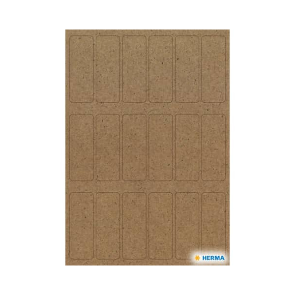 10 Stück Herma Haushaltsetikette Silphie 12x34mm braun 4008705157520 Herma 72 Stück