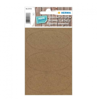 Haushaltsetikette Silphie 76x35mm braun
