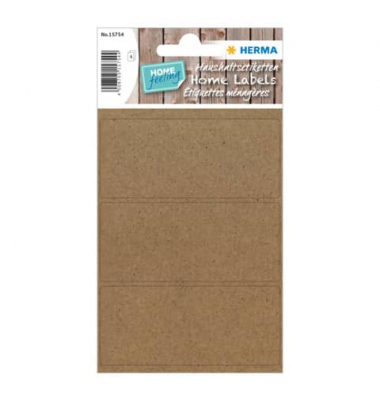 Haushaltsetikette Silphie 82x36mm braun