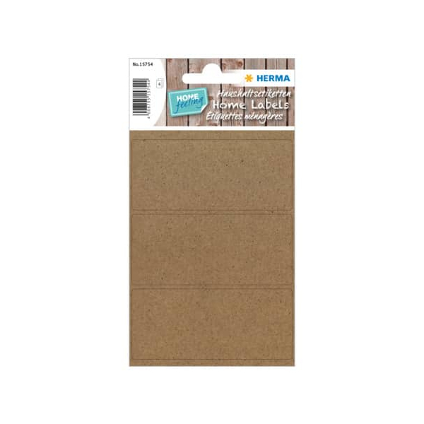 10 Stück Herma Haushaltsetikette Silphie 82x36mm braun 4008705157544 Herma 12 Stück