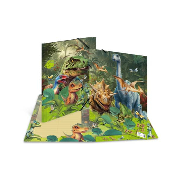 4008705195768 - Gummizugmappe 19576 A3 Motiv Dino World Karton mit 3 Einschlagklappen 4008705195768 Herma