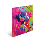 Gummizugmappe 19577, A3 Motiv "Music" Karton, mit 3 Einschlagklappen