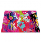 Schreibunterlage 19595 bunt Music Girl 55x35cm