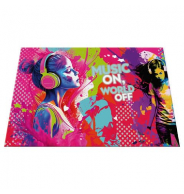 Schreibunterlage 19595 bunt Music Girl 55x35cm