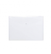 Dokumententasche Brieftaschen - Kollektion 20068, A4 quer, transparent wei&szlig;, Polypropylen (PP), Druckknopfverschluss