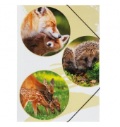 Gummizugmappe Native 21719-15, A3 waldtiere Polypropylen (PP) 1g, mit 3 Einschlagklappen