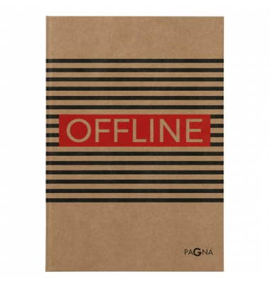 Notizbuch 26071-15, Offline, braun, A4, kariert, 80 Blatt / 160 Seiten