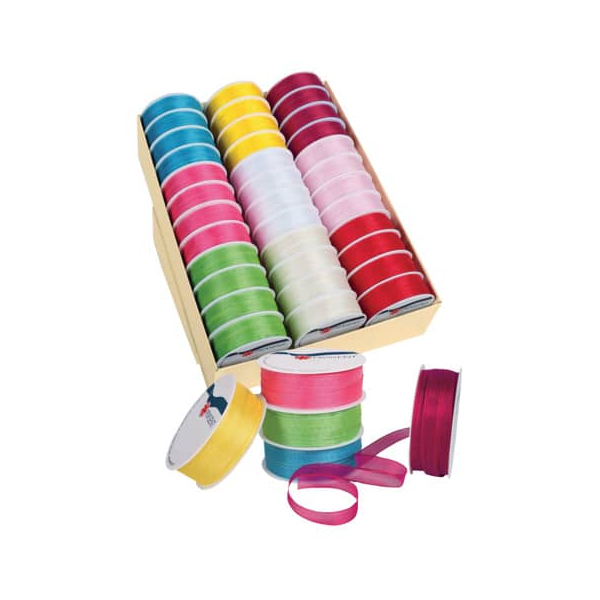 36 Stück Alpedia Zierband 1579-099, Organza, 25mm x 25m, Uni sortiert 4009236049070 Alpedia 2 Meter