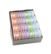 Zierband 1243-098, Pastel Pops, farbig sortiert