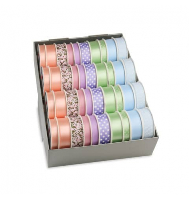 Zierband 1243-098, Pastel Pops, farbig sortiert