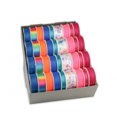 Zierband 1241-099, Neon, farbig sortiert