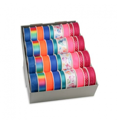 Zierband 1241-099, Neon, farbig sortiert