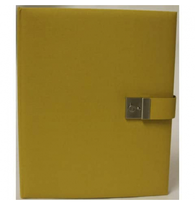 Ringbuch 53 610, A4 4 Ringe Naturpapier mustard
