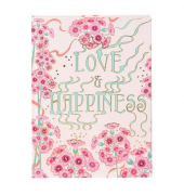 Notizbuch 64 054, Love & Happiness, pink, A5, blanko, 100g, 100 Blatt / 200 Seiten
