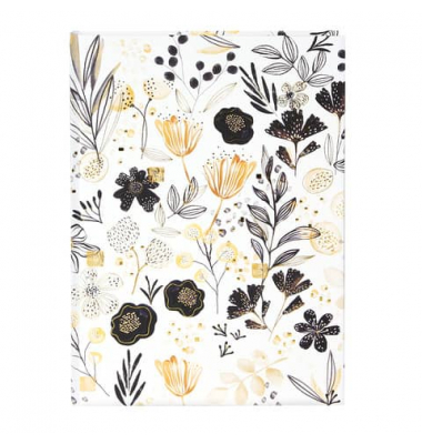 Notizbuch 64 547, Botanicals, wei&szlig;, A5, blanko, 100g, 100 Blatt / 200 Seiten