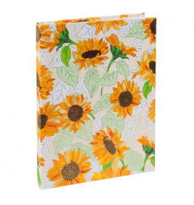 Notizbuch 64 549, Sunflower, gelb, A5, blanko, 100g, 100 Blatt / 200 Seiten