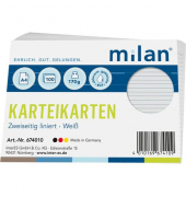 Karteikarten 674010 weiß Lineatur 170g 