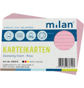 Karteikarten 676012 rosa Lineatur 170g 