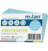Karteikarten 677013 blau Lineatur 170g 