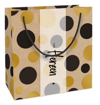 Geschenktasche 4012-23416, allgemein, mit Tragekordel, Bubbles, 20cm x 21cm