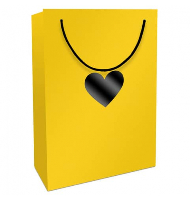 Geschenktasche 4037-2300, allgemein, mit Tragekordel, Herz, 23cm x 33cm
