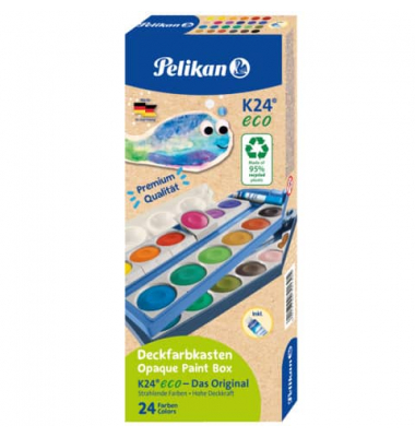 Farbkasten K24 eco, 701303, Wasserfarbe, 24 Farben, farbig sortiert