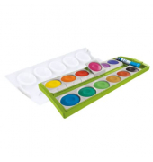 Farbkasten K12, 701310, Deckfarbe, 12 Farben, farbig sortiert