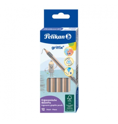 Bleistift-Set, 822930, 12x silber/naturbraun, k.A., B